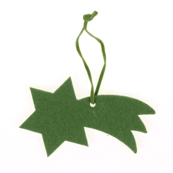 Stern von Bethlehem Filz 10x7 cm, grün