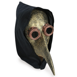 Halbmaske Pestmaske mit Haube - 1-teilig - Adult