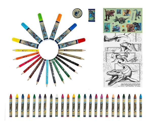 Jurassic World - Malkoffer, 51-teilig