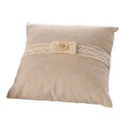 Jute Ringkissen 8x8 cm kpl. 2 Stk.