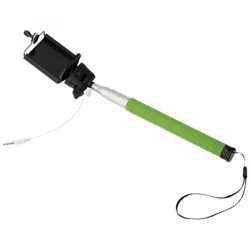 Selfie stick telescopic 90 cm SELFIE, green