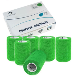 Kohäsive elastische Binde für Tiere 8 Stk. 7,5cm x 4,5m grün