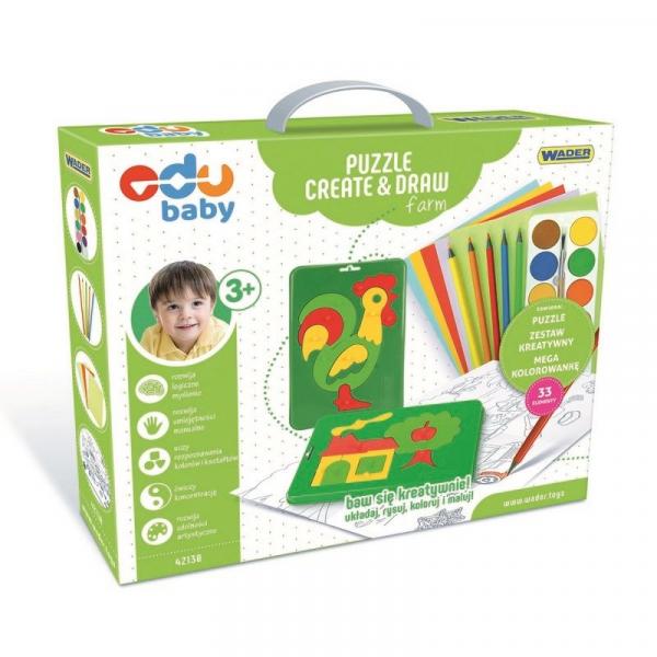 Kreativset Puzzle Erstellen & Zeichnen Bauernhof