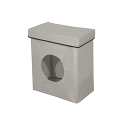 Lily hellgrauer Wäschekorb 49x30,5x58 cm