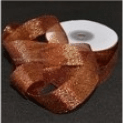 Metallisiertes Band 25mm, 028 kastanienbraun (25 yds) 22,86 m