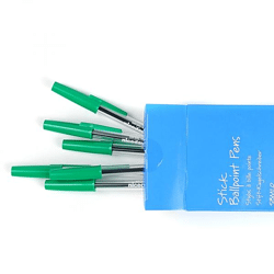 Niceday Kugelschreiber mit Stopfen, 20er-Pack, grün PC-3600