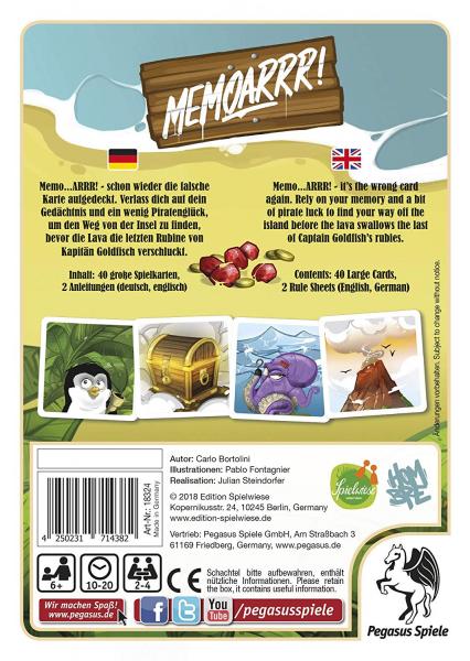Pegasus Spiele 18324G - Memoarrr! - Kartenspiel