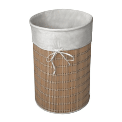 Runder Wäschekorb aus Bambus 40x61 cm