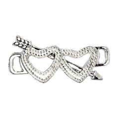 Herzen mit Pfeil Dekoration 6 cm Kunststoff