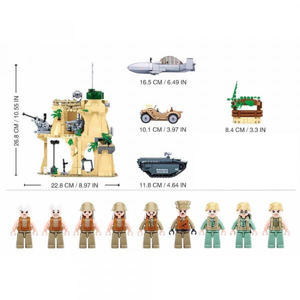 Sluban M38-B1111 - Army - Die Schlacht von Iwo Jima