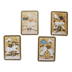 Wandtafel, Französischer Chefkoch, MIX 4 Motive