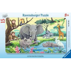 Animals of Africa - Frame puzzle - 15 pieces