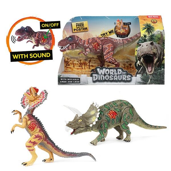 Toi-Toys - WORLD OF DINOSAURS - Bewegliches Dino mit Ton