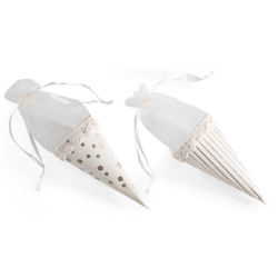 Tragetasche, Kegel, aus Stoff, 12 cm, MIXED Muster