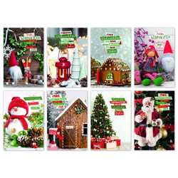 Weihnachtskarten sortiert - 100 Stück - 8 Motive