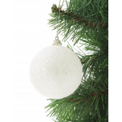 Wollkugel, beschichtet, weiß