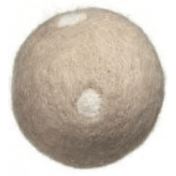 Dekokugel aus Wolle 6 cm, beige