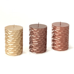 Deko-Kerzen 10 cm Ø 7 cm, verschiedene Farben