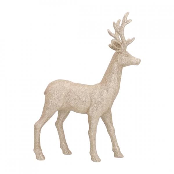 Statue Hirsch glitter gold 35 cm