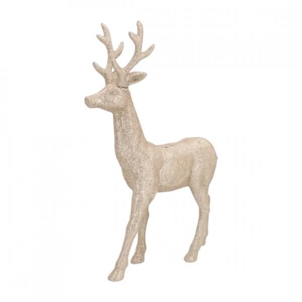 Statue Hirsch glitter gold 35 cm