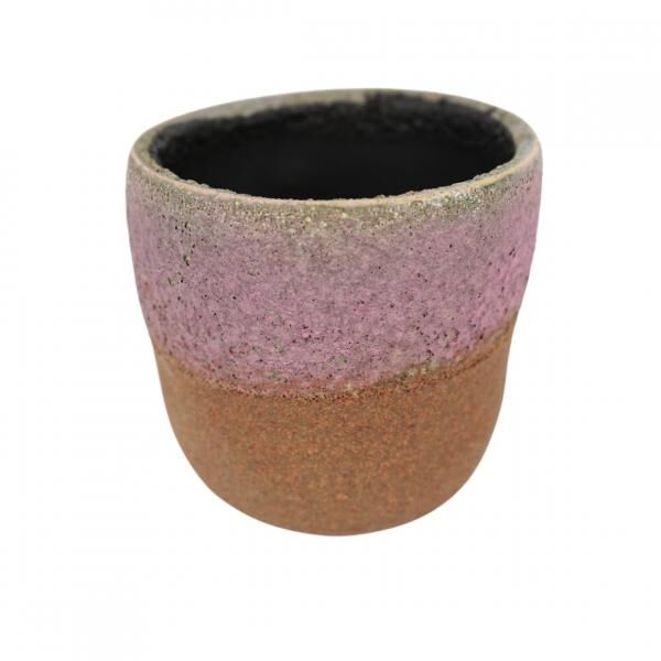 Blumentopf Keramik braun 12 cm 4 Stück sortiert