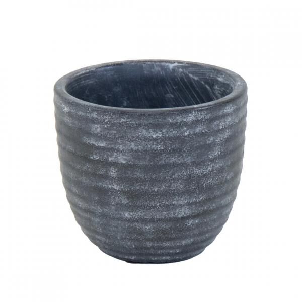 Blumentopf Turner Ei grau 9 cm