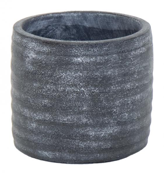 Blumentopf Turner grau 9 cm