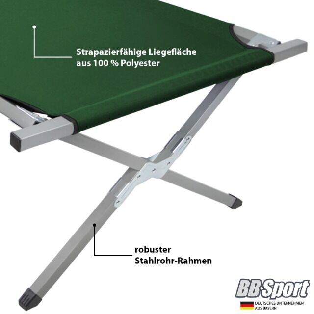 Feldbett 190 x 64 x 41 cm - perfekt für Unterkunft von Flüchtlingen oder andere Unterkünfte