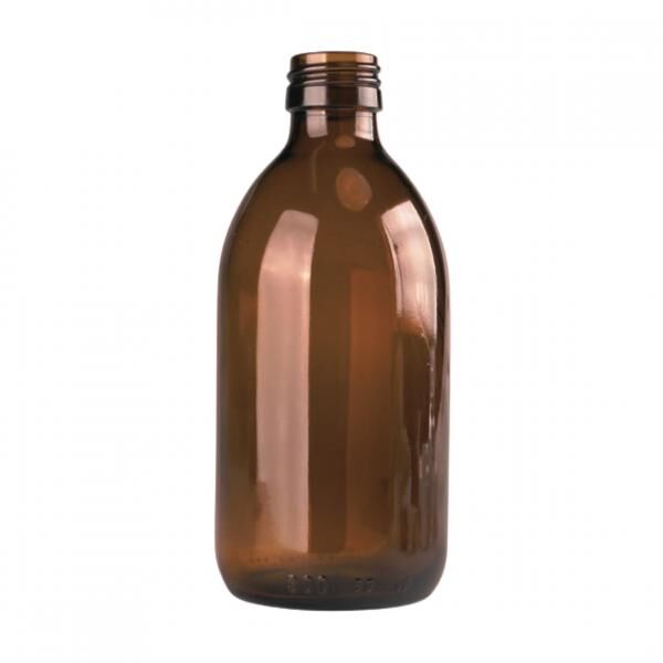 Glasflasche dunkelbraun 300 ml