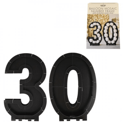 Ginger Ray balloon mosaic 30 digit black 83 cm