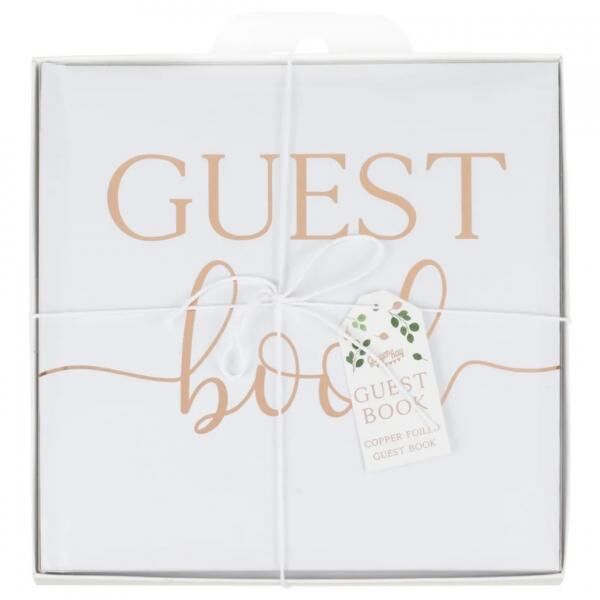 Ginger Ray Gästebuch weiß 21 cm