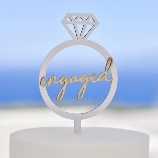 Ginger Ray Tortenaufleger Verlobt 22 cm