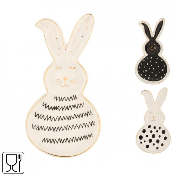 J-Line Schale Kaninchen 13 cm 3 Stück sortiert