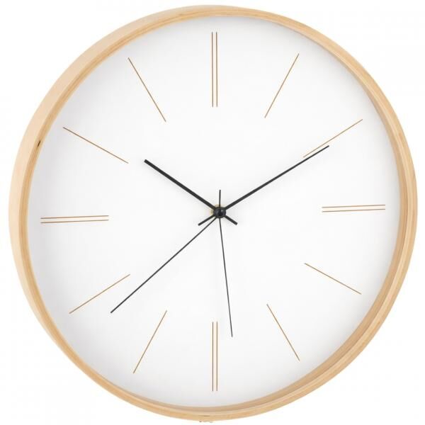 J-Line Wanduhr Chris Holz natur 40 cm