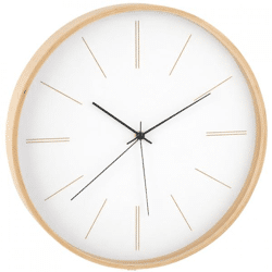 J-Line Wanduhr Chris Holz natur 40 cm