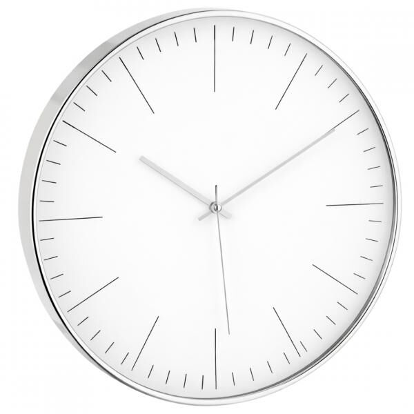 J-Line Wanduhr Silvester silberfarbig 39 cm