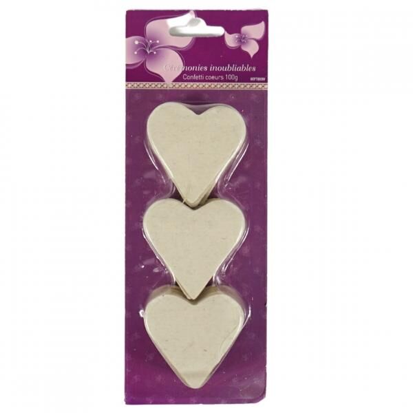 Confetti heart ivory 100 g