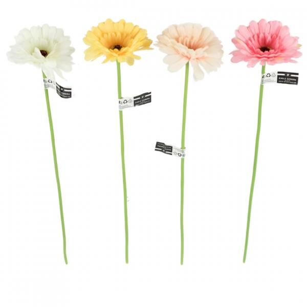 Künstliche Blume Gerbera 47 cm 4 Stück sortiert