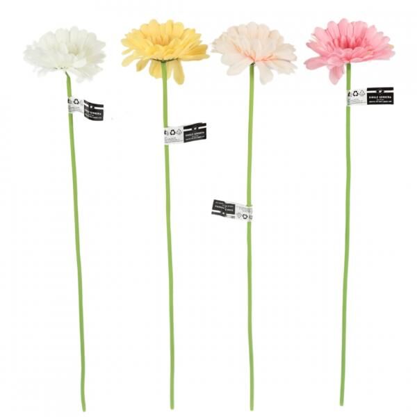 Künstliche Blume Gerbera 47 cm 4 Stück sortiert