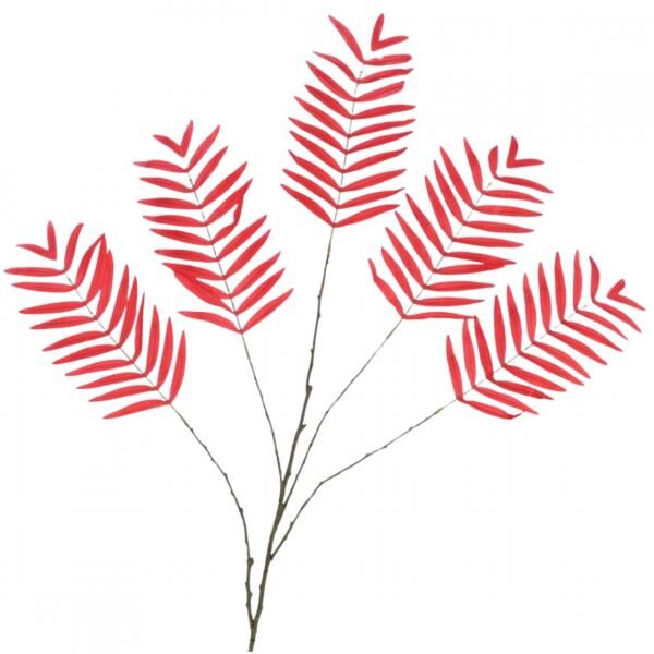 Kunstblatt Palme rot 125 cm