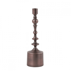 Light and Living candlestick Sheva matte copper colored 34 cm