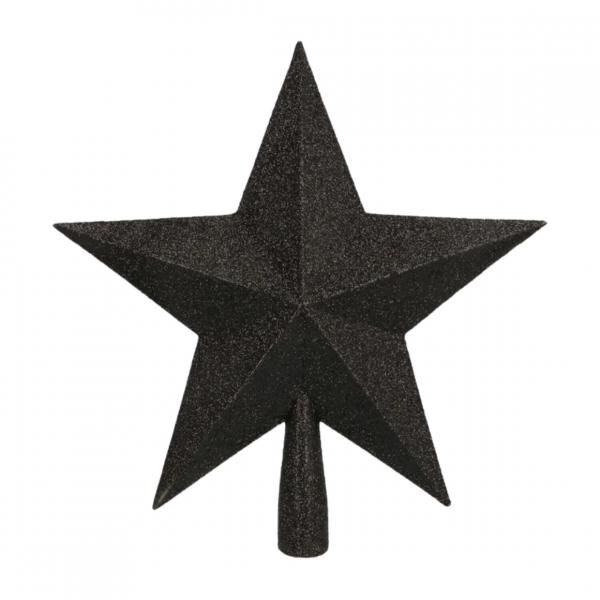 Peak Weihnachtsstern Glitzer schwarz 23 cm