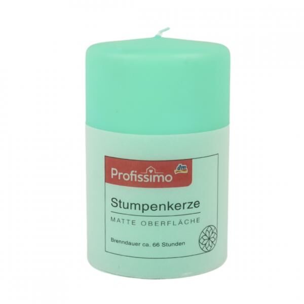 Profissimo stumpfe Kerze grün 8 x 12 cm