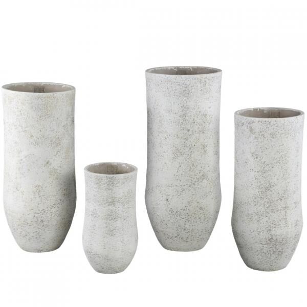 PTMD Blumentopf Dorin hoch XL weiß 55 cm