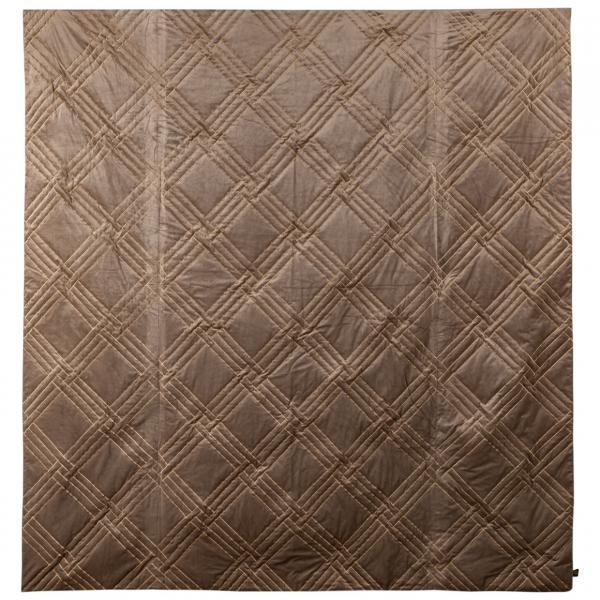 PTMD Tagesdecke kariert Cerine braun 240 x 220 cm