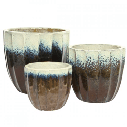 (R) Decoris Blumentopf Maya Outdoor 36 cm 3er Set