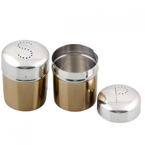 Salz- und Pfefferstreuer aus Edelstahl 7 cm 3fach sortiert 2er Set