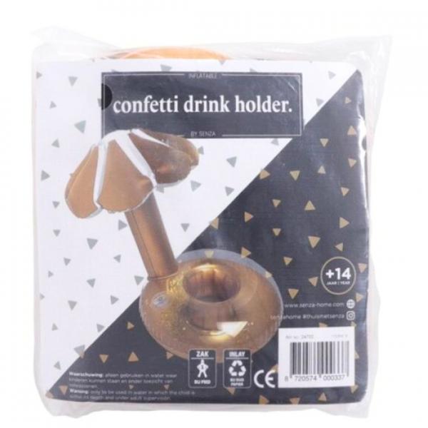 Senza Konfetti Getränkehalter gold 24 cm