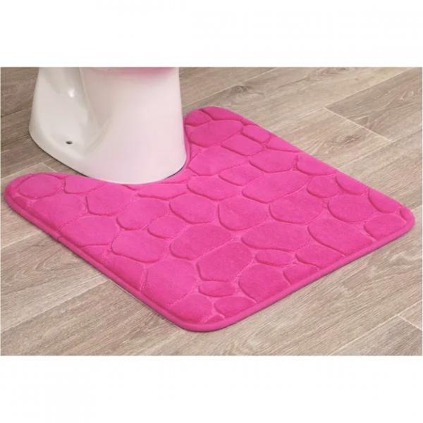 Toilettenvorleger fuchsia Mikrofaser 50 x 50 cm