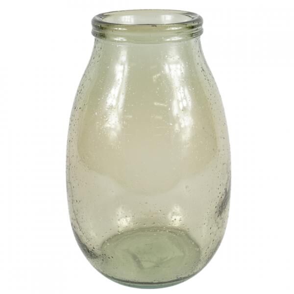 Vase recyceltes Glas beige 28 cm